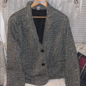 Black and White Tweed Lined 2X Women’s Blazer
